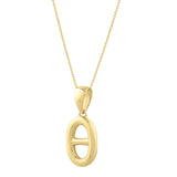 Polished Puff Mariner Link Necklace in 14K Yellow Gold thumbnail 2