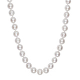 14K yellow gold necklace with pear pearl stones and ball clasp thumbnail 1