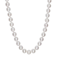 Pearl Necklace with Ball Clasp in 14K Yellow Gold