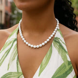 Pearl Necklace with Ball Clasp in 14K Yellow Gold thumbnail 4