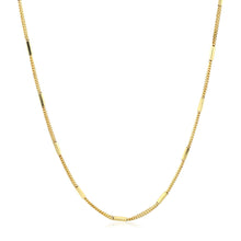 Load image into Gallery viewer, Diamond Cut Bar Links Pendant Chain in Yellow Gold (1.30 mm)