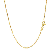 Load image into Gallery viewer, Diamond Cut Bar Links Pendant Chain in Yellow Gold (1.30 mm)