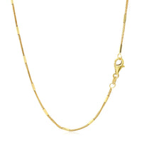 Diamond Cut Bar Links Pendant Chain in Yellow Gold (1.30 mm)