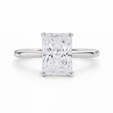 3 Carat Radiant Lab Grown IGI G/VS1 Diamond Solitaire Ring in 14K White Gold thumbnail 3