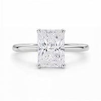 3 Carat Radiant Lab Grown IGI G/VS1 Diamond Solitaire Ring in 14K White Gold