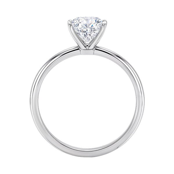 3 Carat Radiant Lab Grown IGI G/VS1 Diamond Solitaire Ring in 14K White Gold