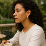Tapered Huggie Hoop Earrings in 14K Yellow Gold thumbnail 4