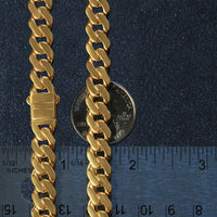 14k Yellow Gold 22 inch Polished Curb Chain Necklace