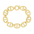 14K yellow gold high polish mariner link bracelet, 13.80 mm width
