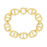 14K yellow gold high polish mariner link bracelet, 13.80 mm width thumbnail 1