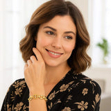 14k Yellow Gold High Polish Mariner Link Bracelet  (13.80 mm) thumbnail 2