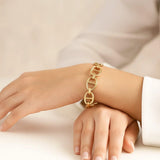 14k Yellow Gold High Polish Mariner Link Bracelet  (13.80 mm) thumbnail 3