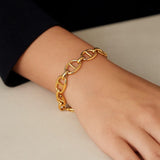 14k Yellow Gold High Polish Mariner Link Bracelet  (13.80 mm) thumbnail 4
