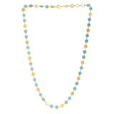 Turquoise Composite Gem Alternating Necklace in 14K Yellow Gold (5.00 mm) thumbnail 2