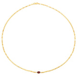 14K Yellow Gold Garnet Mirrored Chain (2.20 mm) thumbnail 2