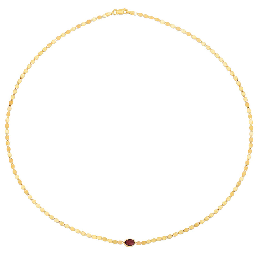 14K Yellow Gold Garnet Mirrored Chain (2.20 mm)