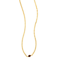 14K Yellow Gold Garnet Mirrored Chain (2.20 mm)