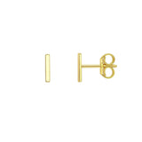 14K Yellow Gold Yours Truly Initial I Stud Earrings thumbnail 1