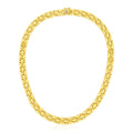 14K yellow gold basket weave necklace with woven interlaced links