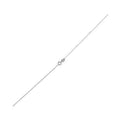 14K white gold cable chain with adjustable length and fine 0.97 mm links