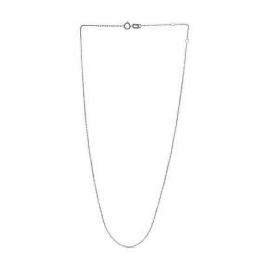 Adjustable Cable Chain in 14k White Gold (0.97 mm)