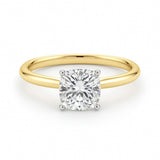 1.50Ct Cushion Lab Grown IGI G/VS1 Diamond Ring in 14K Yellow Gold thumbnail 3