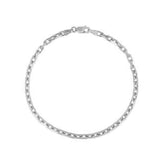 14k White Gold French Cable Chain Bracelet  (2.50 mm) thumbnail 2