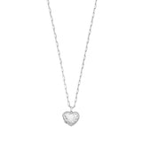 Sterling Silver Rhodium Plated Heart Locket Necklace thumbnail 1