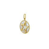 14K Yellow Gold Starfish MOP Charm Pendant thumbnail 2