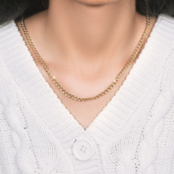 10k Yellow Gold Curb Chain (4.40 mm)