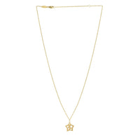 Cutout Star Necklace in 14K Yellow Gold