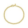 14K yellow gold cable chain bracelet with 3.30 mm interlocking links