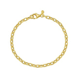 14K yellow gold cable chain bracelet with 3.30 mm interlocking links thumbnail 1