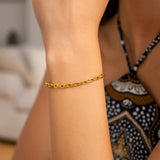 14K Yellow Gold Cable Chain Bracelet (3.30 mm) thumbnail 2