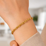 14K Yellow Gold Cable Chain Bracelet (3.30 mm) thumbnail 3