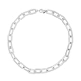 Sterling Silver Rhodium Plated Italian Link Paperclip Bracelet (10.30 mm) thumbnail 3