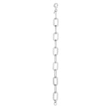 Sterling Silver Rhodium Plated Italian Link Paperclip Bracelet (10.30 mm) thumbnail 4