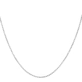 14k White Gold French Cable Chain (1.30 mm) thumbnail 2