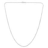 14k White Gold French Cable Chain (1.30 mm) thumbnail 3