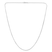 14k White Gold French Cable Chain (1.30 mm)