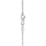 14k White Gold French Cable Chain (1.30 mm) thumbnail 4