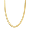14K yellow gold Tubogas necklace with smooth 5.00 mm rounded band