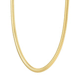 14K yellow gold Tubogas necklace with smooth 5.00 mm rounded band thumbnail 1
