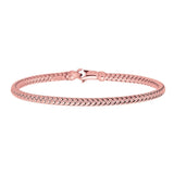 14k Rose Gold Fancy Weave Motif Bangle (3.40 mm) thumbnail 2