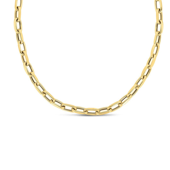 14K yellow gold French cable link necklace 6mm