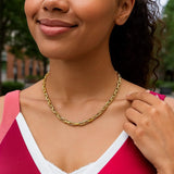 14k Yellow Gold French Cable Link Necklace (6mm) thumbnail 2