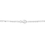 Sterling Silver Rhodium Plated Moon Cut Bead Chain (3.00 mm) thumbnail 4