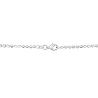 Sterling Silver Rhodium Plated Moon Cut Bead Chain (3.00 mm)