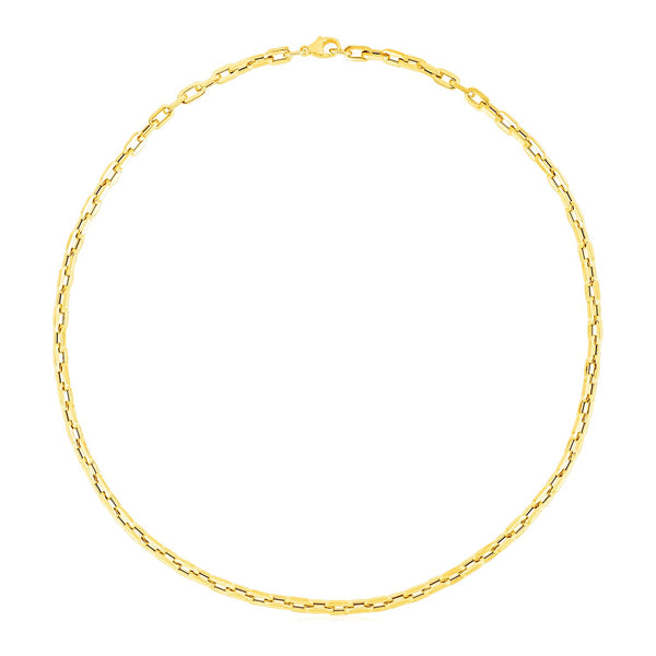 14k Yellow Gold Paperclip Chain Necklace (4.20 mm)
