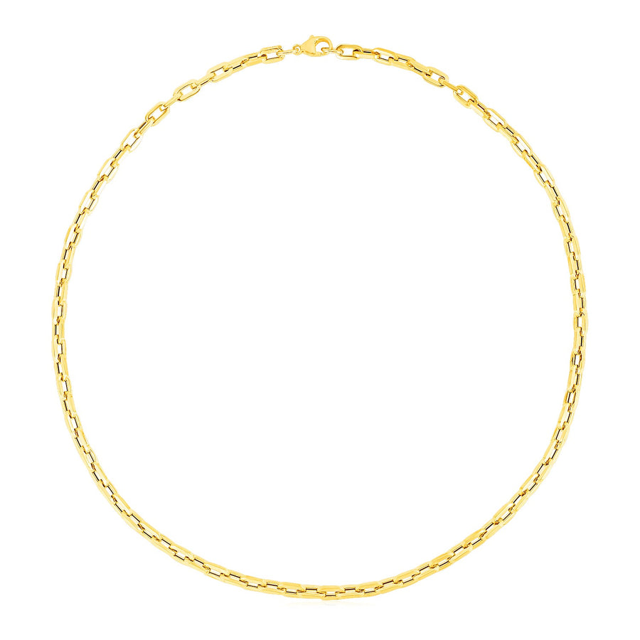 14k Yellow Gold Paperclip Chain Necklace (4.20 mm)